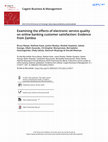 Research paper thumbnail of Examining the effects of electronic service quality on online banking customer satisfaction: Evidence from Zambia