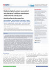 Research paper thumbnail of Medicinal plant extract associated with bacterial cellulose membrane: Antibacterial activity and physicochemical properties