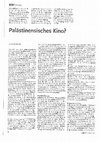 Research paper thumbnail of Palästinensisches Kino?