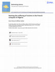 Research paper thumbnail of Naming the suffering of victims in the French conquest of Algeria