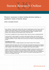 Research paper thumbnail of Women’s Autonomy in Infant Feeding Decision-Making: A Qualitative Study in Nairobi, Kenya