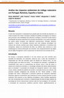 Research paper thumbnail of Análise dos impactos ambientais do tráfego rodoviário em Portugal, Roménia, Espanha e Suécia