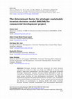 Research paper thumbnail of determinant factor for strategic sustainable location decision model (SSLDM) for commercial development project