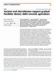 Research paper thumbnail of Ancient oral microbiomes support gradual Neolithic dietary shifts towards agriculture