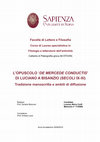 Research paper thumbnail of L'opuscolo ʻDe mercede conductisʼ di Luciano a Bisanzio (secoli IX-XI). Tradizione manoscritta e ambiti di diffusione