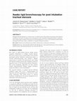 Research paper thumbnail of Awake rigid bronchoscopy for post intubation tracheal stenosis