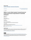 Research paper thumbnail of Webinar: A Local to Global Imperative: Powering Personal and Societal Transformation through Education for Sustainable Development