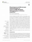 Research paper thumbnail of Physiological and Microscopic Characterization of Cyclic-di-GMP-Mediated Autoaggregation in Erwinia amylovora