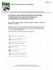 Research paper thumbnail of An efficient ionic liquid promoted Knoevenagel condensation of 4-oxo-4H-benzopyran-3-carbaldehyde with Meldrum's acid