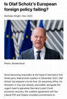 Research paper thumbnail of Is Olaf Scholz’s European foreign policy failing?