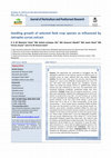 Research paper thumbnail of Seedling growth of selected field crop species as influenced by Jatropha curcas extract