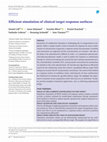 Research paper thumbnail of Efficient simulation of clinical target response surfaces