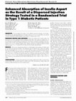 Research paper thumbnail of Enhanced Absorption of Insulin Aspart as the Result of a Dispersed Injection Strategy Tested in a Randomized Trial in Type 1 Diabetic Patients