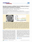 Research paper thumbnail of Monolithic Precolumns as Efficient Tools for Guiding the Design of Nanoparticulate Drug-Delivery Formulations