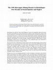 Research paper thumbnail of The 1996 Marcopper Mining Disaster in Marinduque: Five Decades of Social Injustice and Neglect