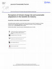 Research paper thumbnail of Perceptions of climate change risk and sustainable adaptations in the Swedish ski industry