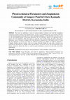 Research paper thumbnail of Physico-chemical Parameters and Zooplankton Community at Sangave Pond in Uttara Kannada District, Karnataka, India