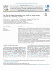 Research paper thumbnail of The effect of imagery rescripting on core beliefs and eating disorder symptoms in a subclinical population