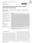 Research paper thumbnail of Mutational analysis of Aurora kinase C gene in Egyptian patients with macrozoospermia