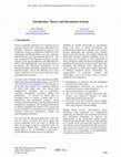 Research paper thumbnail of Introduction to the Theory and Information Systems Minitrack