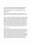 Research paper thumbnail of A Novel Technique of Noninvasive Hemoglobin Level Measurement Using HSV Value of Fingertip Image