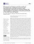 Research paper thumbnail of Development and Validation of 96-Microwell-Based Spectrophotometric and High-Performance Liquid Chromatography with Fluorescence Detection Methods with High Throughput for Quantitation of Duvelisib and Seliciclib in Their Bulk Forms and Capsules