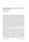 Research paper thumbnail of Trigger in the Rearview: Staying with the Discomfort in Teaching Anthropology