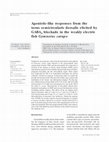 Research paper thumbnail of Agonistic-like responses from the torus semicircularis dorsalis elicited by GABA A blockade in the weakly electric fish Gymnotus carapo