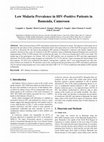 Research paper thumbnail of Low Malaria Prevalence in HIV-Positive Patients in Bamenda, Cameroon