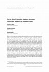 Research paper thumbnail of You're Hired! Mortality Salience Increases Americans’ Support for Donald Trump