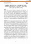 Research paper thumbnail of Bridging the Gap between Rural Water Supply and Demand using Harvestable Rainwater: A Case Study of Adansi-Fumso