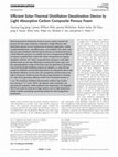 Research paper thumbnail of Efficient Solar‐Thermal Distillation Desalination Device by Light Absorptive Carbon Composite Porous Foam