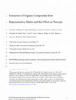 Research paper thumbnail of Extraction of organic compounds from representative shales and the effect on porosity