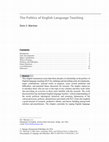 Research paper thumbnail of The Politics of English Language Teaching