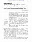 Research paper thumbnail of Definition of risk factors for death, end stage renal disease, and thromboembolic events in a monocentric cohort of 338 patients with systemic lupus erythematosus