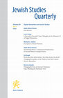 Research paper thumbnail of Jewish Studies Quarterly Special Issue: Digital Humanities and Jewish Studies