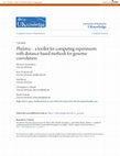 Research paper thumbnail of \u3cem\u3ePhylotree\u3c/em\u3e – a toolkit for computing experiments with distance-based methods for genome coevolution