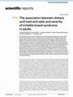 Research paper thumbnail of The association between dietary acid load and odds and severity of irritable bowel syndrome in adults