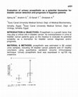 Research paper thumbnail of 331 Evaluation of urinary proepithelin as a potential biomarker for bladder cancer detection and prognosis in Egyptian patients