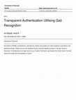 Research paper thumbnail of Transparent authentication utilising gait recognition