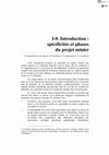 Research paper thumbnail of Spécificités et phases du projet minier : introduction