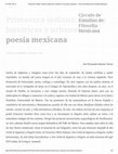 Research paper thumbnail of Primavera indiana: fuentes históricas y urbanas en la poesía mexicana -Círculo de Estudios de Filosofía Mexicana