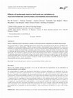 Research paper thumbnail of Effects of landscape metrics and land-use variables on macroinvertebrate communities and habitat characteristics