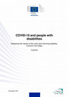 Research paper thumbnail of COVID-19 and people with disabilities - Assessing the impact of the crisis and informing disability- inclusive next steps - Czech Republic / COVID-19 a lidé s postižením: analýza důsledků krize - Česká republika