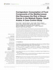 Research paper thumbnail of Corrigendum: Consumption of Food Components of the Mediterranean Diet Decreases the Risk of Breast Cancer in the Makkah Region, Saudi Arabia: A Case-Control Study