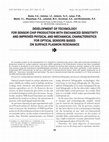 Research paper thumbnail of Development of Technology for Sensor Chip Production with Increased Sensitivity and Improved Physical and Mechanical Characteristics for Optical Sensors Based on Surface Plasmon Resonance