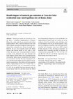 Research paper thumbnail of Health impact of natural gas emission at Cava dei Selci residential zone (metropolitan city of Rome, Italy)