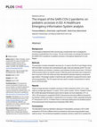 Research paper thumbnail of The impact of the SARS COV-2 pandemic on pediatric accesses in ED: A Healthcare Emergency Information System analysis