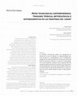 Research paper thumbnail of Artes tecnológicas contemporáneas: tensiones teóricas, metodológicas e historiográficas en las fronteras del canon