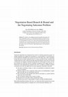 Research paper thumbnail of Negotiation Based Branch & Bound and the Negotiating Salesmen Problem